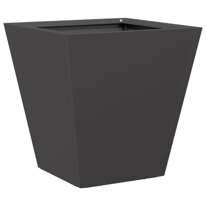 vidaXL Garden Planters 2 pcs Black 30x30x30 cm Steel