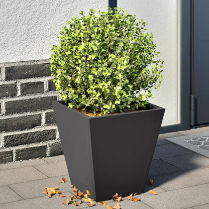 vidaXL Garden Planters 2 pcs Black 30x30x30 cm Steel