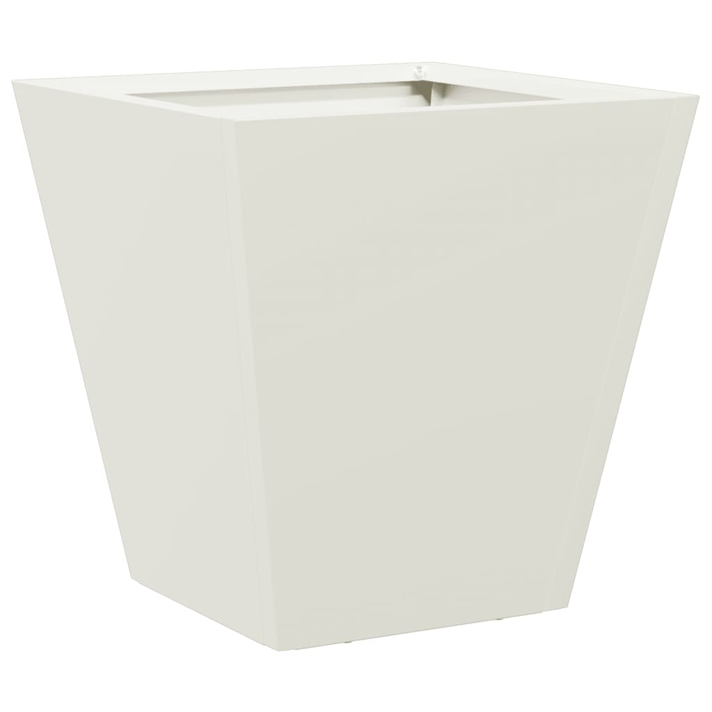 vidaXL Garden Planter White 30x30x30 cm Steel