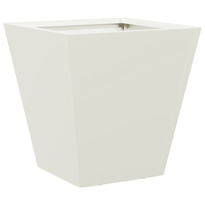 vidaXL Garden Planter White 30x30x30 cm Steel
