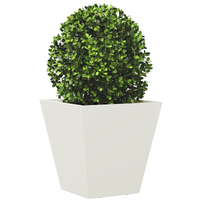 vidaXL Garden Planter White 30x30x30 cm Steel