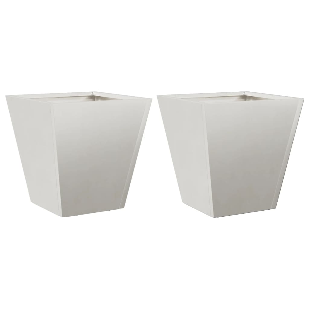 vidaXL Garden Planters 2 pcs 30x30x30 cm Stainless Steel