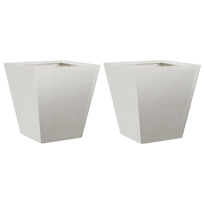 vidaXL Garden Planters 2 pcs 30x30x30 cm Stainless Steel