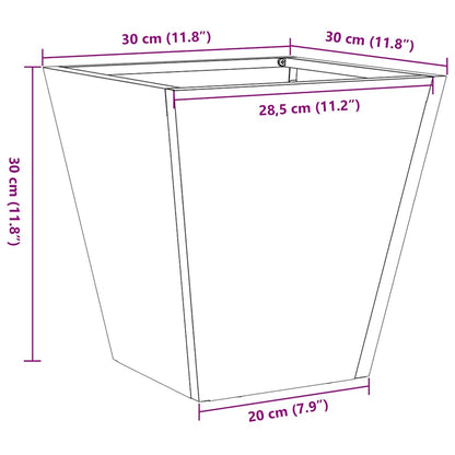vidaXL Garden Planter 30x30x30 cm Galvanised Steel