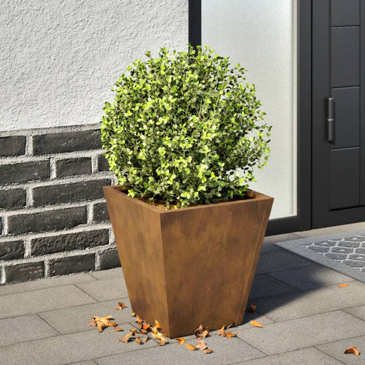 vidaXL Garden Planter 30x30x30 cm Weathering Steel