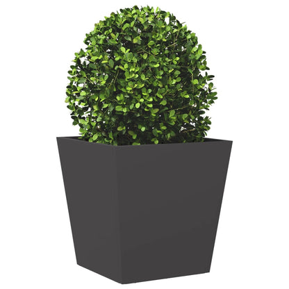 vidaXL Garden Planters Black 2 pcs 40x40x40 cm Steel