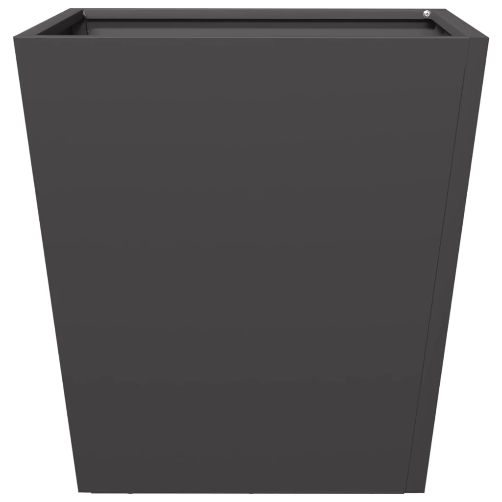 vidaXL Garden Planters Black 2 pcs 40x40x40 cm Steel