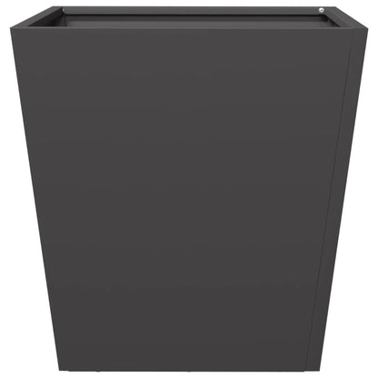 vidaXL Garden Planters Black 2 pcs 40x40x40 cm Steel
