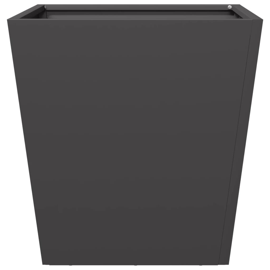 vidaXL Garden Planters Black 2 pcs 40x40x40 cm Steel
