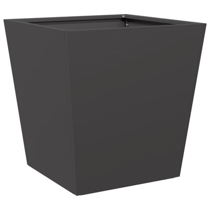 vidaXL Garden Planters Black 2 pcs 40x40x40 cm Steel