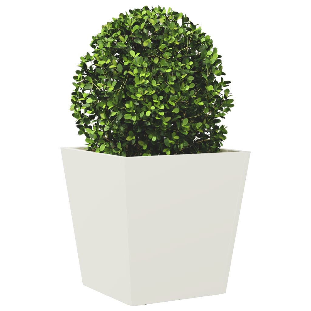 vidaXL Garden Planter White 40x40x40 cm Steel