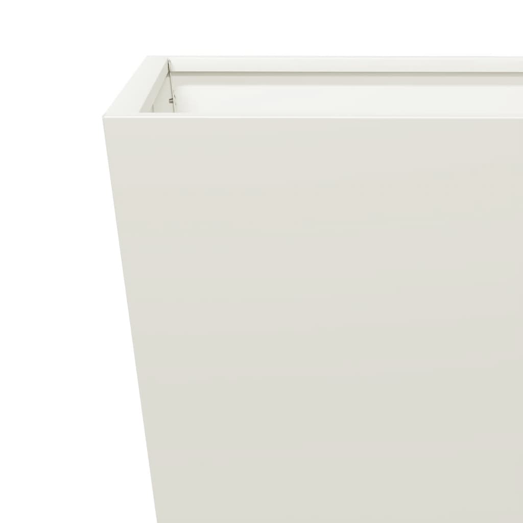 vidaXL Garden Planter White 40x40x40 cm Steel