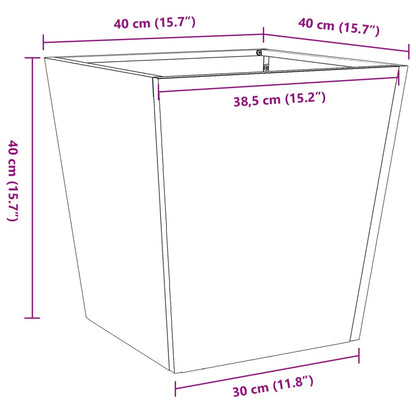 vidaXL Garden Planter White 40x40x40 cm Steel