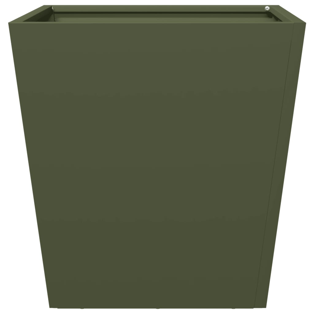 vidaXL Garden Planters Olive Green 2 pcs 40x40x40 cm Steel