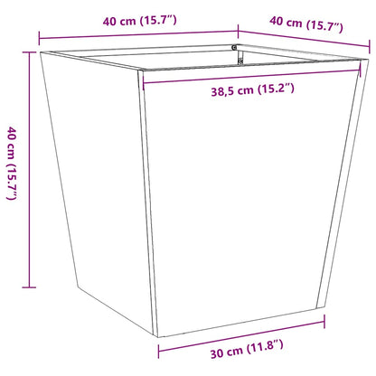 vidaXL Garden Planter 40x40x40 cm Galvanised Steel