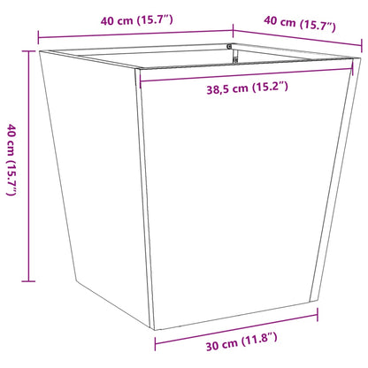 vidaXL Garden Planter 40x40x40 cm Weathering Steel