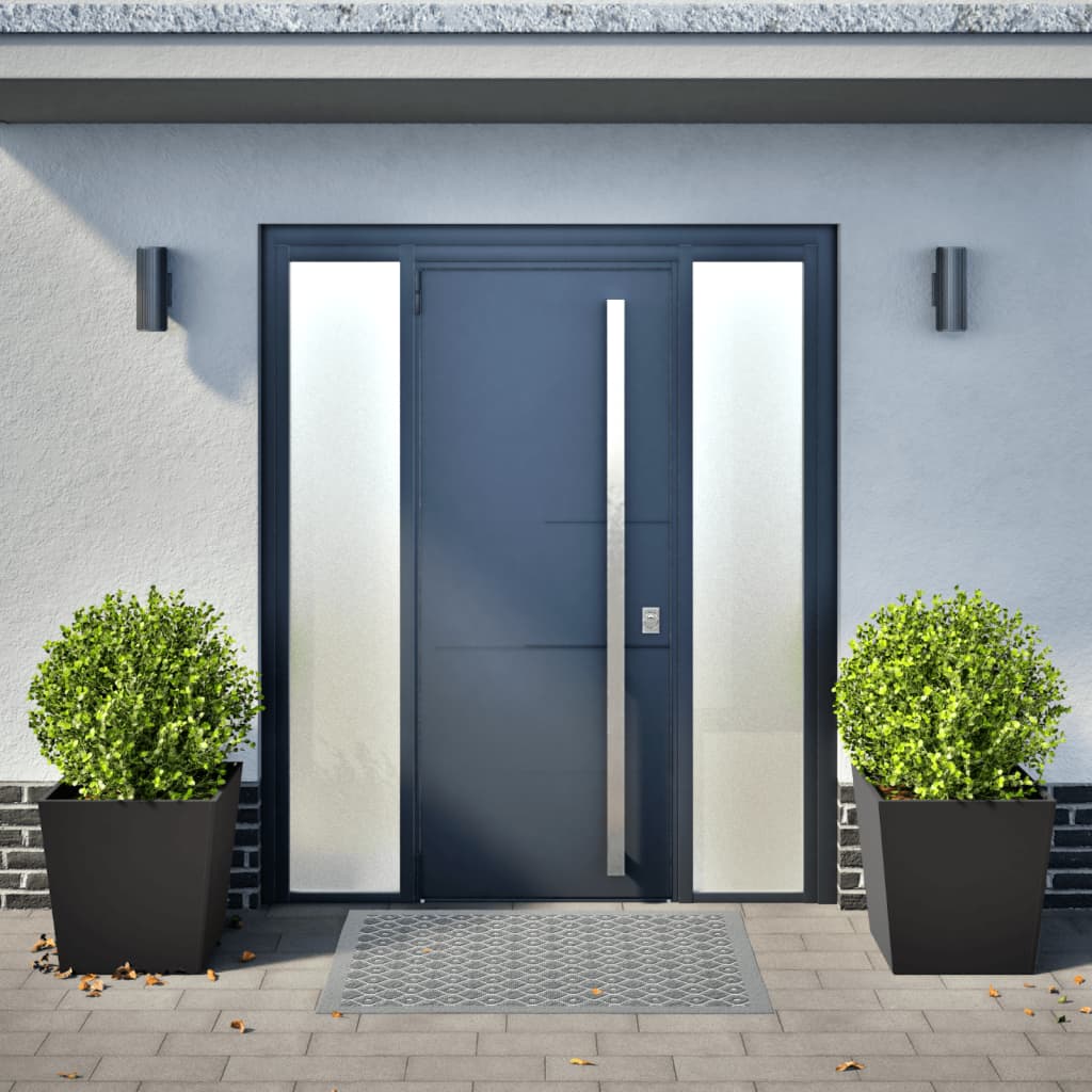 vidaXL Garden Planters Black 2 pcs 50x50x50 cm Steel