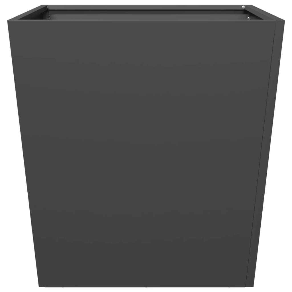 vidaXL Garden Planters Black 2 pcs 50x50x50 cm Steel