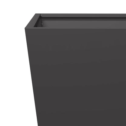 vidaXL Garden Planters Black 2 pcs 50x50x50 cm Steel