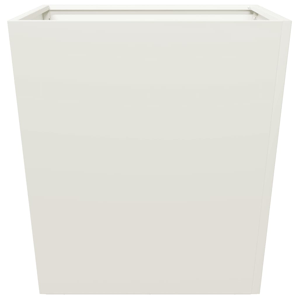 vidaXL Garden Planters White 2 pcs 50x50x50 cm Steel