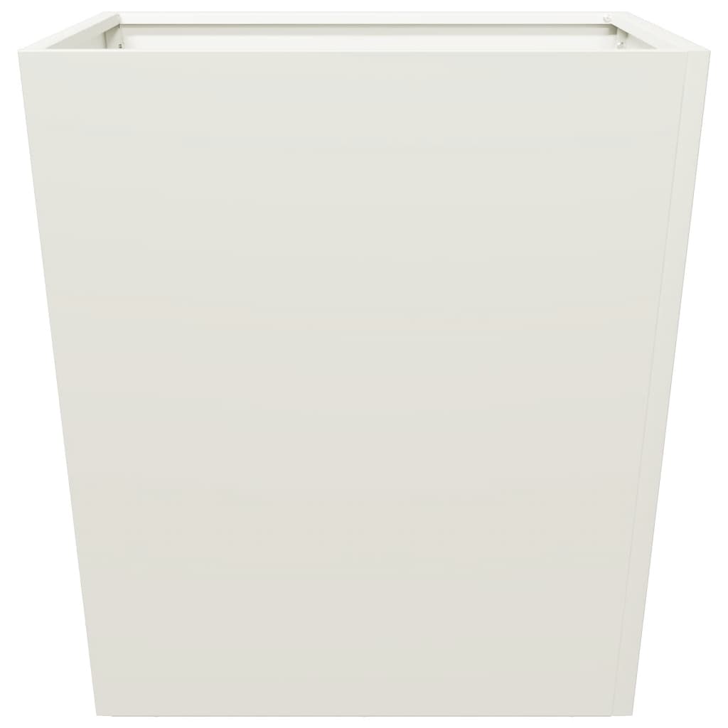 vidaXL Garden Planters White 2 pcs 50x50x50 cm Steel