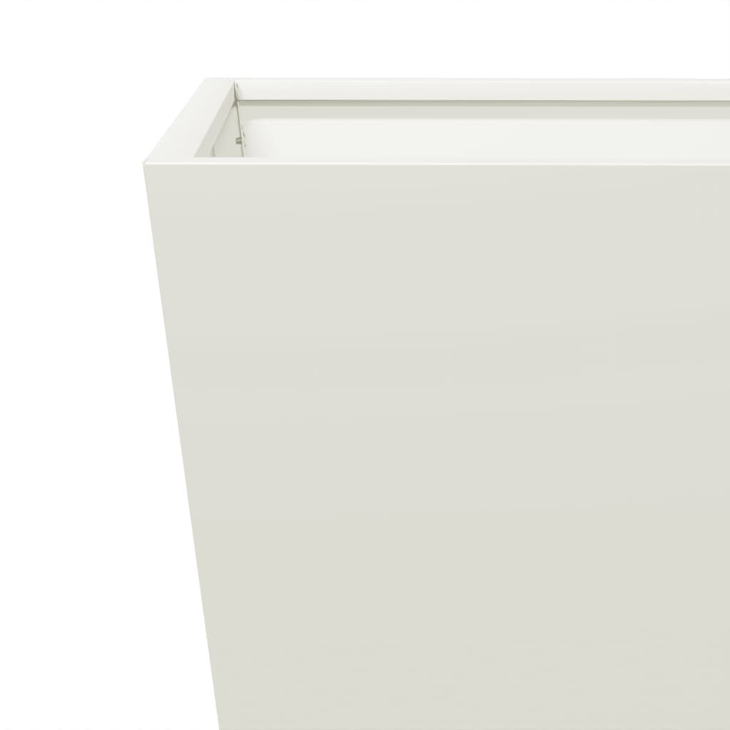 vidaXL Garden Planters White 2 pcs 50x50x50 cm Steel