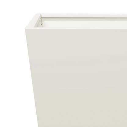 vidaXL Garden Planters White 2 pcs 50x50x50 cm Steel