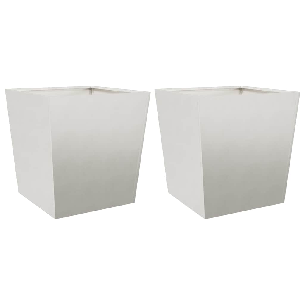vidaXL Garden Planters 50x50x50 cm 2 pcs Stainless Steel