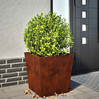 vidaXL Garden Planters 2 pcs 50x50x50 cm Weathering Steel