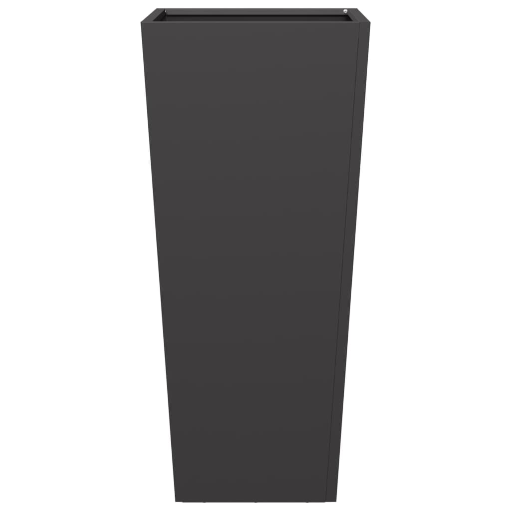 vidaXL Garden Planter Black 35x35x75 cm Steel