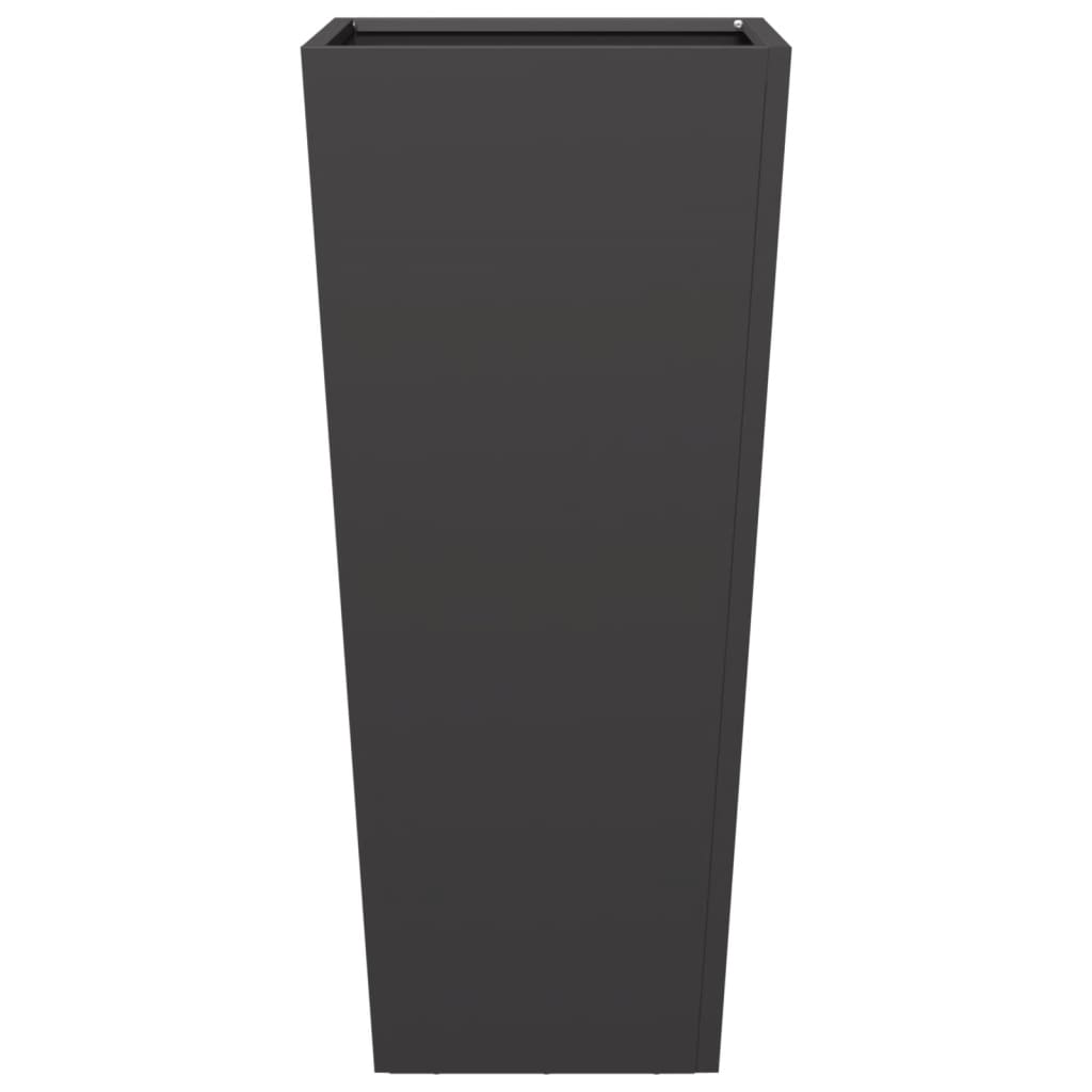vidaXL Garden Planter Black 35x35x75 cm Steel