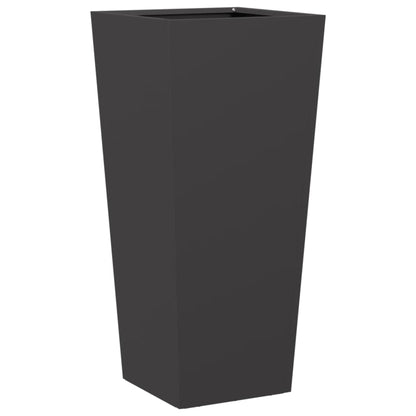 vidaXL Garden Planters Black 2 pcs 35x35x75 cm Steel