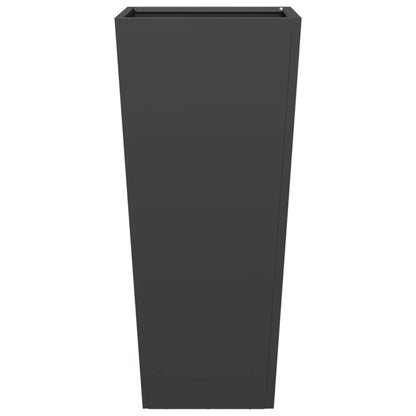vidaXL Garden Planters Black 2 pcs 35x35x75 cm Steel