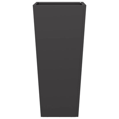 vidaXL Garden Planters Black 2 pcs 35x35x75 cm Steel