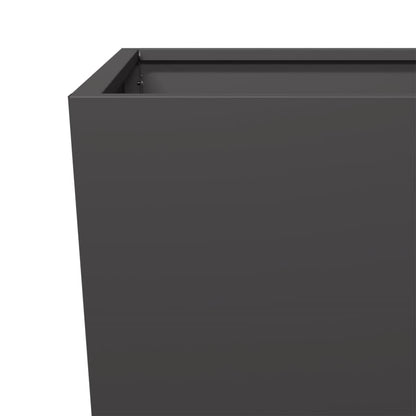 vidaXL Garden Planters Black 2 pcs 35x35x75 cm Steel