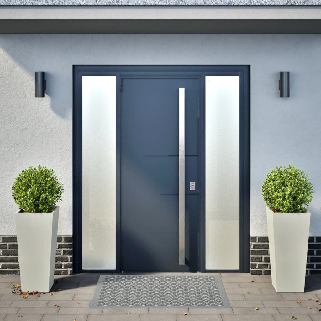vidaXL Garden Planters White 2 pcs 35x35x75 cm Steel