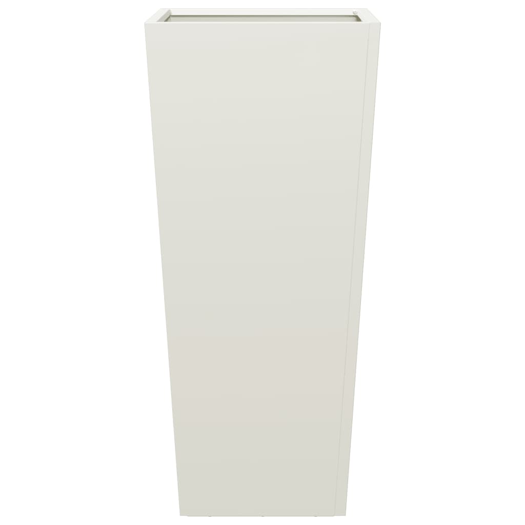 vidaXL Garden Planters White 2 pcs 35x35x75 cm Steel