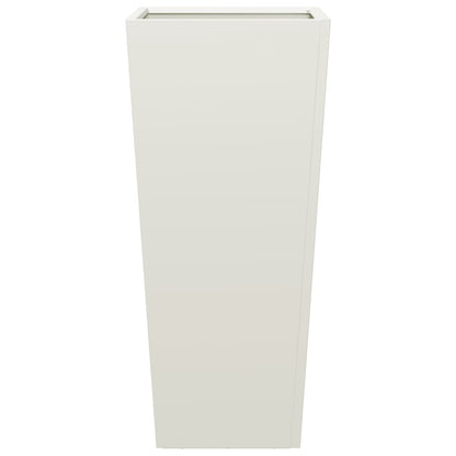 vidaXL Garden Planters White 2 pcs 35x35x75 cm Steel