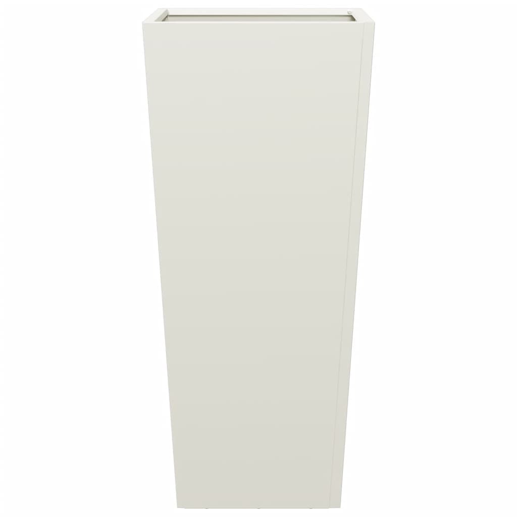 vidaXL Garden Planters White 2 pcs 35x35x75 cm Steel