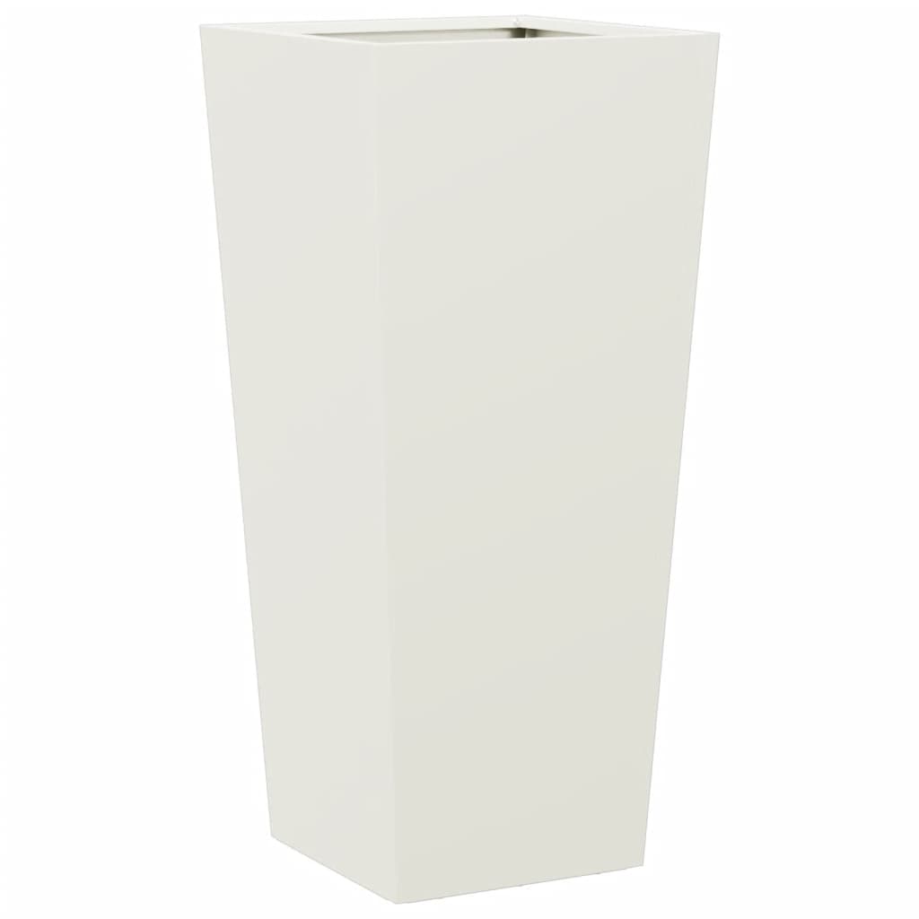 vidaXL Garden Planters White 2 pcs 35x35x75 cm Steel