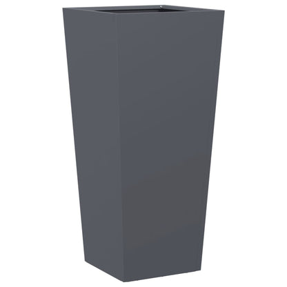 vidaXL Garden Planter Anthracite 35x35x75 cm Steel