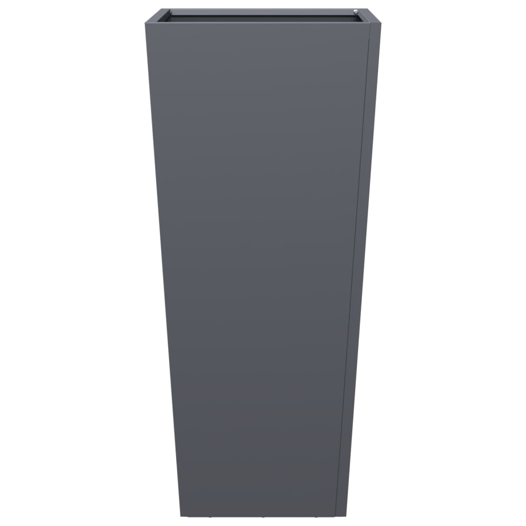 vidaXL Garden Planter Anthracite 35x35x75 cm Steel