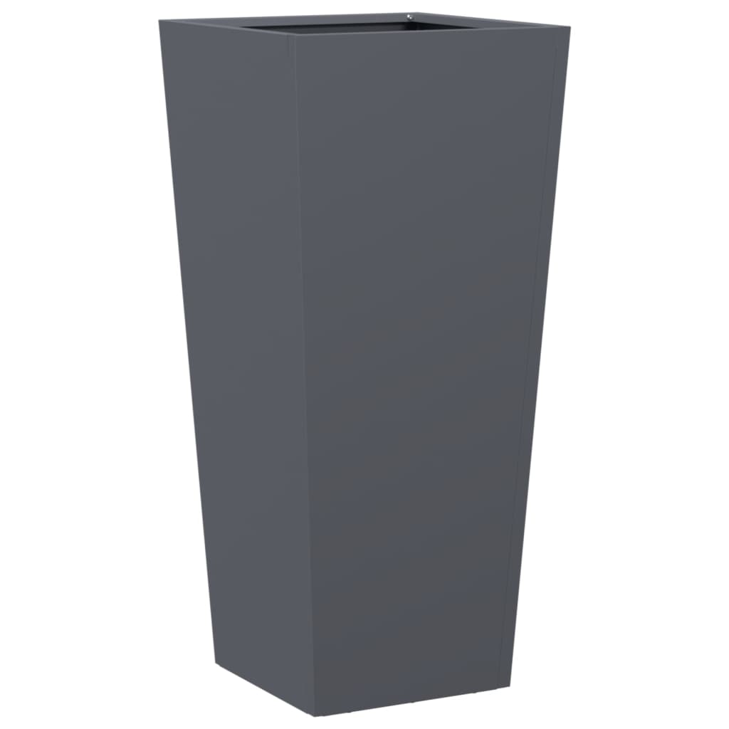vidaXL Garden Planter Anthracite 35x35x75 cm Steel