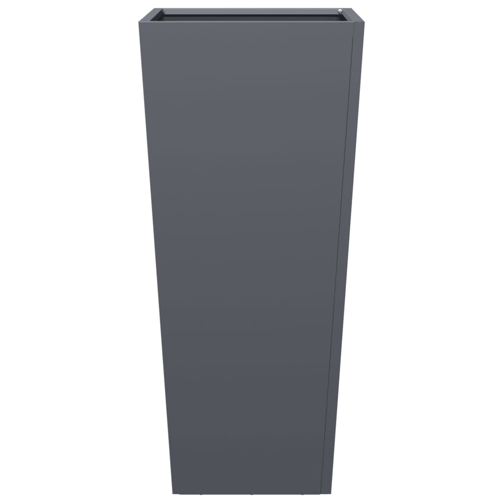 vidaXL Garden Planters Anthracite 2 pcs 35x35x75 cm Steel