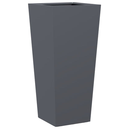 vidaXL Garden Planters Anthracite 2 pcs 35x35x75 cm Steel