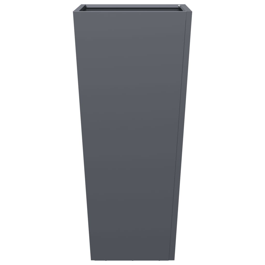 vidaXL Garden Planters Anthracite 2 pcs 35x35x75 cm Steel