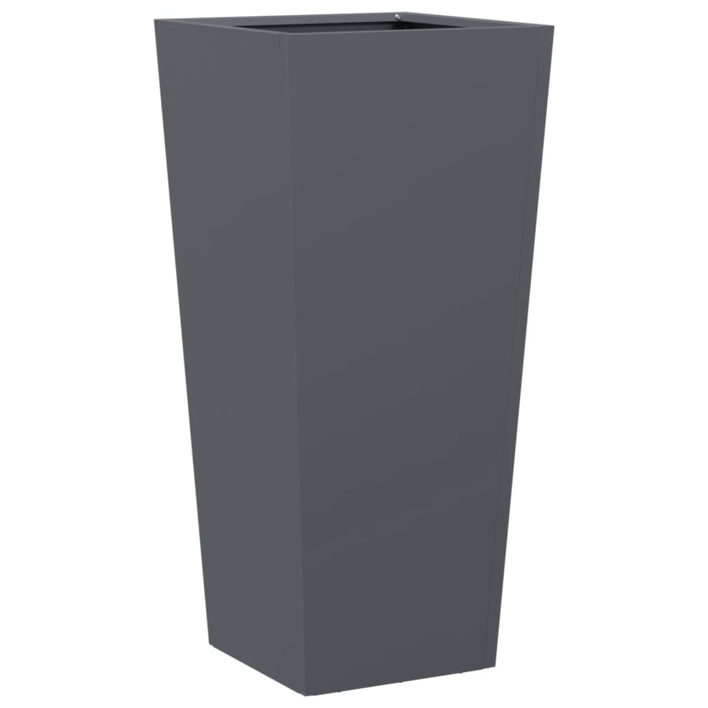 vidaXL Garden Planters Anthracite 2 pcs 35x35x75 cm Steel