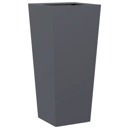 vidaXL Garden Planters Anthracite 2 pcs 35x35x75 cm Steel