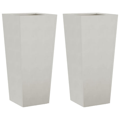 vidaXL Garden Planters 35x35x75 cm 2 pcs Stainless Steel