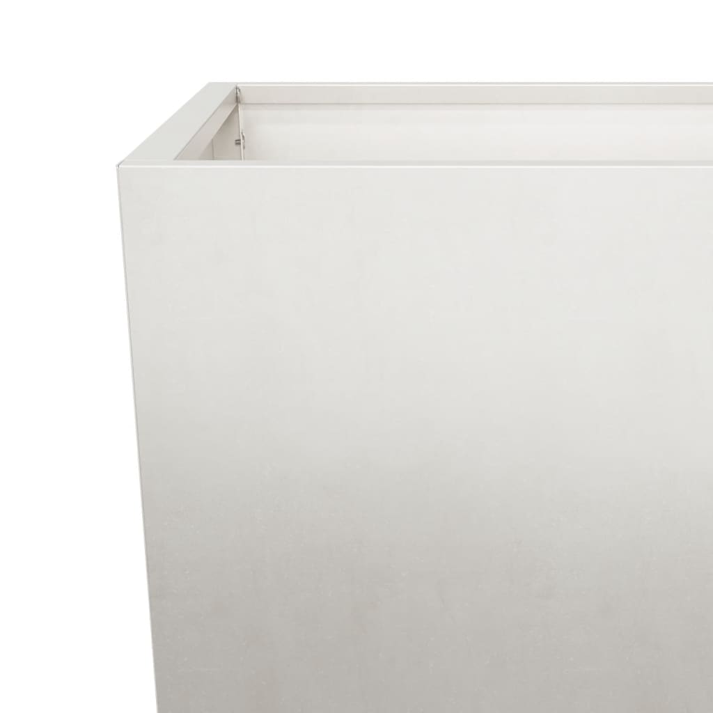 vidaXL Garden Planters 35x35x75 cm 2 pcs Stainless Steel